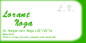 lorant noga business card